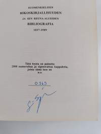 Suomenkielisen rikoskirjallisuuden ja sen reuna-alueiden bibliografia 1857-1989 (signeerattu, numeroitu)