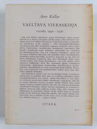 Vaeltava vieraskirja vuosilta 1946-1956
