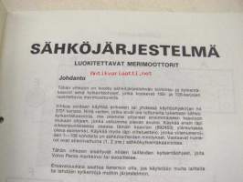 Volvo Penta MD100B CC, TMD100A CC, TMD120A CC, TAMD120B CC luokitettavat merimoottorit Sähköjärjestelmä kytkentä, toimintakaavio, kytkentäkaavio