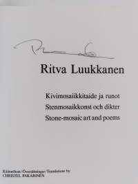 Kirposi kivi ja sana helisi : kivimosaiikkitaide ja runot (signeerattu)
