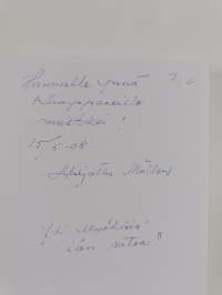 Karisteita (signeerattu, tekijän omiste)