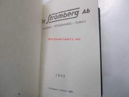 Strömberg 1943 -almanakka /mainos- / taskukirja