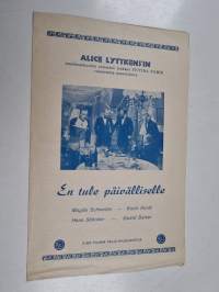 En tule päivälliselle = ...kommer inte till middagen
