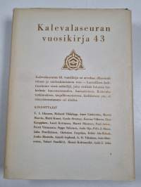 Kalevalaseuran vuosikirja 43