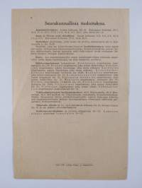Orimattilan seurakuntalehti tammikuulla 1938