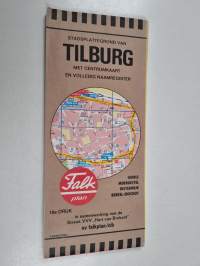 Stadsplattegrond van Tilburg met centrumkaart en volledig naamregister (kartta 1:10 000)