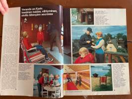 Avotakka 1971 nr 7, Kari ja Lippe Suomalaisen kesäkoti, mennään saunaan, Sanni uiva kesämökki Saimaalla