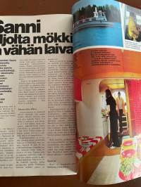 Avotakka 1971 nr 7, Kari ja Lippe Suomalaisen kesäkoti, mennään saunaan, Sanni uiva kesämökki Saimaalla
