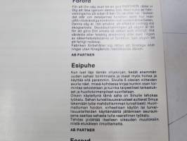 Partner P 85-100 moottorisaha -käyttöohjekirja / motorsåg instruktionsbok