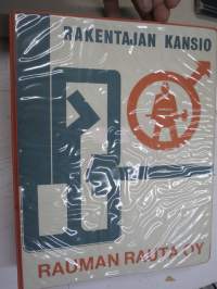 Rakentajan kansio vuodelta 1966, sisältää ohjeita ja määräyksiä, vihjeitä suunnitteluun ja toteutukseen, tuotemainoksia...