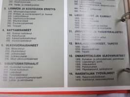 Rakentajan kansio vuodelta 1966, sisältää ohjeita ja määräyksiä, vihjeitä suunnitteluun ja toteutukseen, tuotemainoksia...