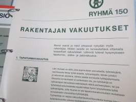Rakentajan kansio vuodelta 1966, sisältää ohjeita ja määräyksiä, vihjeitä suunnitteluun ja toteutukseen, tuotemainoksia...