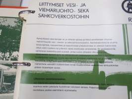 Rakentajan kansio vuodelta 1966, sisältää ohjeita ja määräyksiä, vihjeitä suunnitteluun ja toteutukseen, tuotemainoksia...