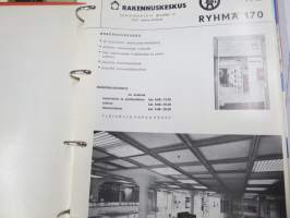 Rakentajan kansio vuodelta 1966, sisältää ohjeita ja määräyksiä, vihjeitä suunnitteluun ja toteutukseen, tuotemainoksia...