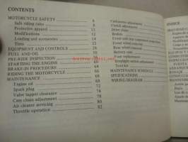 Honda CB125TD owner´s manual -käyttöohjekirja