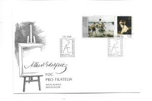 LaPe1284-85 Pro Finlandia Albert Edelfelt   FDC  1.3.1995