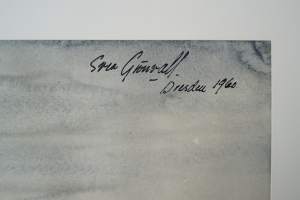 Sven Grönvall, akvarelli &quot;Dresden 1960, 50x60 cm