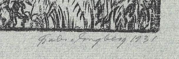 Gabriel Engberg, &quot;Veneranta&quot; grafiikka sign 126/200 1931 kehystämätön