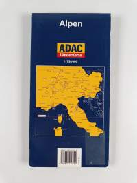 ADAC LänderKarte : Alpen 1:750 000