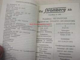 Strömberg 1941 -mainos / taskukirja ruotsiksi