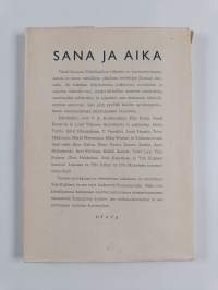 Sana ja aika : suomalaisten kirjailijain yhteisjulkaisu
