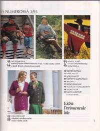 Novita Käsityöt 3/1993. 50 neulemallia ja kaava-arkki. Erikoisliite - Suomalaiset perinneneuleet