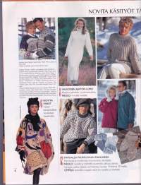 Novita Käsityöt 4/1994. 75 mallia ja kaava-arkki.(Jakku, housut, pusero ja kurttu-pliseerihame)