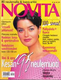 Novita Käsityöt 2/1995. 80 neulemallia ja kaava-arkki.(Lyhyt jakku, pitkä liivi, naisen mekko) 100 sivua