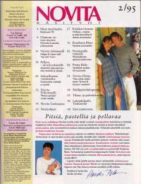 Novita Käsityöt 2/1995. 80 neulemallia ja kaava-arkki.(Lyhyt jakku, pitkä liivi, naisen mekko) 100 sivua