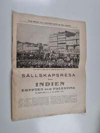 Sällskapsresa till Indien, Egypten coh Palestina : 24:de resan till Egypten och 5:te till Indien