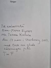 Sånger (signeerattu, tekijän omiste)