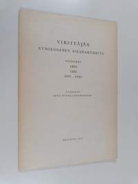 Virittäjän etnologinen asiahakemisto vuosilta 1883, 1886, 1897-1960