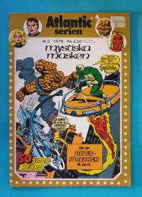 Atlantic serien nr 3 1978 - Fantastiska Fyran. Mystiska masken. (Sarjakuvat, ulkomaalaiset sarjakuvalehdet, sopiva keräilykappaleeksi, Ihmeneloset)
