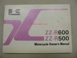 Kawasaki ZZ-R600-D2 ZZ-R500-C2 -käyttöohjekirja englanniksi