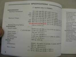 Kawasaki ZZ-R600-D2 ZZ-R500-C2 -käyttöohjekirja englanniksi