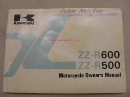 Kawasaki ZZ-R600-D1 ZZ-R500-C1 -käyttöohjekirja englanniksi