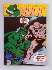 Hulk nr 3 1981 - Underlandest Fasor.   (Sarjakuvat, ulkomaalaiset sarjakuvalehdet, sopiva keräilykappaleeksi, Hulk)