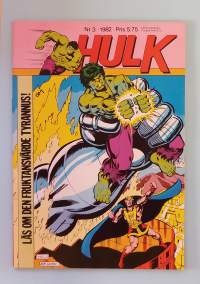 Hulk nr 3 1982 - Läs om den Fruktanvärde Tyrannus.   (Sarjakuvat, ulkomaalaiset sarjakuvalehdet, sopiva keräilykappaleeksi, Hulk)