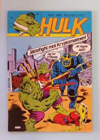 Hulk nr 6 1981 - Jättefight mot Kryptomannen   (Sarjakuvat, ulkomaalaiset sarjakuvalehdet, sopiva keräilykappaleeksi, Hulk)