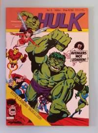 Hulk nr 3 1984. Avengers mot Ledaren.  (Sarjakuvat, ulkomaalaiset sarjakuvalehdet, sopiva keräilykappaleeksi, Hulk)