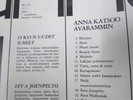 Anna 1969 nr 36, 9.9.1969; Juhla-Mocca, Eeva Joenpelto, Kotiapulaisesta puheen ollen, Syksyn hiusmuoti, Vaatemuoti, Kent Nadbornik palasi Helsinkiin, Kalle Anttila