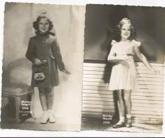 Shirley Temple - postikortti valokuvakortti fanikortti kulkenaton 236 ja 242 1937-38 2 kpl erä