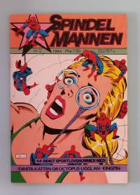 Spindelmannen nr 2 1984 - Sportlovdsnummer med: Svarta katten.. (Sarjakuvat, ulkomaalaiset sarjakuvalehdet, sopiva keräilykappaleeksi, Hämähäkkimies, Hämis)