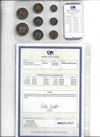 Mexiko  8 kpl rahasarja  5 centavo - 10 peso 1999 - 2008 ulkomainen kolikko
