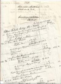 Littois Fabrik Åbo Littois / Hattermann &amp; Brattström Lubeck / asiakirja 1870  - firmalomake  4 sivua