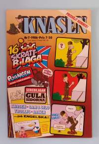 Knasen nr 7 1986.  (Sarjakuvat, ulkomaalaiset sarjakuvalehdet, sopiva keräilykappaleeksi, Masi)