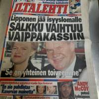 Iltalehti. Lipponen salkku vaihtuu vaippakassiin 13.5 1998