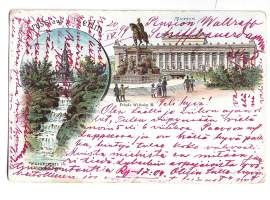Gruss aus Berlin  - paikkakuntakortti  postikortti -  kulkenut 1899