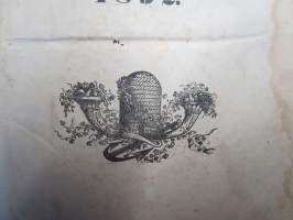 Sanomia Turusta 1852 &amp; 1853 vuosikerrat yhteissidoksena + puolivuosikerta 1881 &quot;Kotiin!&quot; oulussa ilmestynyttä kristillistä sanomalehteä