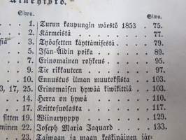 Sanomia Turusta 1852 &amp; 1853 vuosikerrat yhteissidoksena + puolivuosikerta 1881 &quot;Kotiin!&quot; oulussa ilmestynyttä kristillistä sanomalehteä